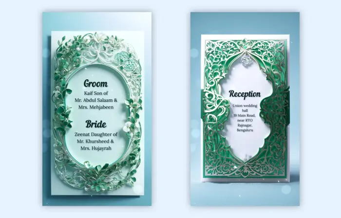 Virtual Muslim Wedding Invitation 3D Instagram Story